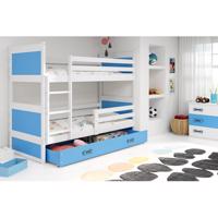 Gyerek emeletes ágy RICO 190x80 cm Kék Fehér